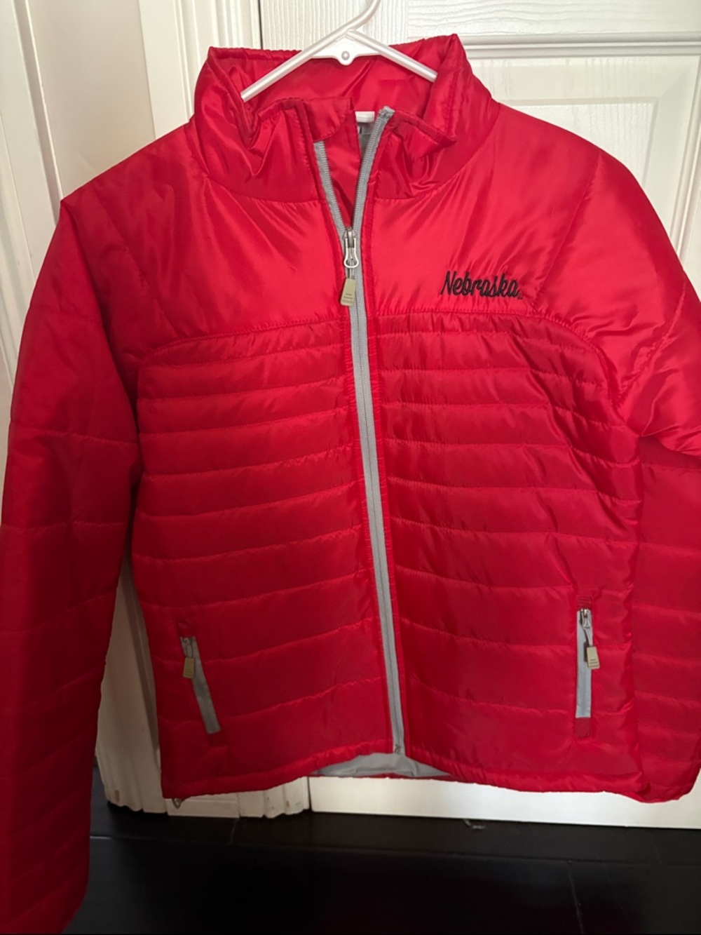 Nebraska' Red Puffer Jacket women’s